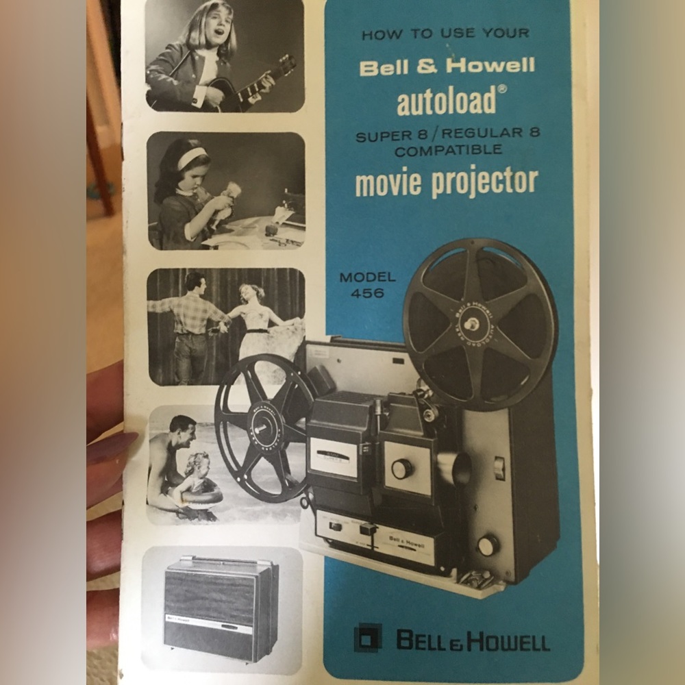 Bell & Howell movie projector. I believe screen as well but I will ask.
